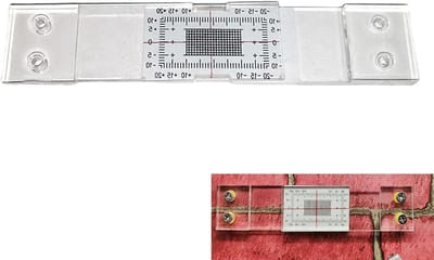 Scheurmonitor Apparaat - Analoog Meetinstrument - Muur Scheuren Meten - Transparant Acryl - 10x3x0.9cm - Transparant