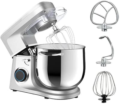 Keukenmixer - Deegmixer Apparaat - Bakken Koken - Krachtige 1700W Motor - 11 Liter Kom - Zilver