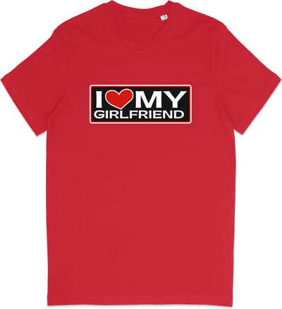 T Shirt heren - Ik Hou Van Mijn Vriendin - Rood - Maat XS