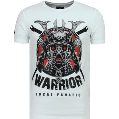 Savage Samurai - Stoere T shirt Heren - 6327W - Wit