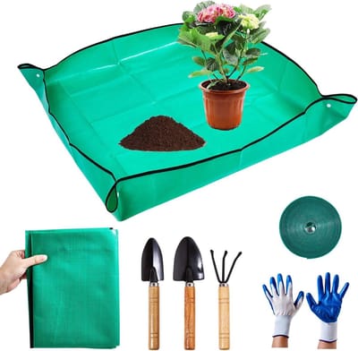 Allecto Plus - Waterdichte planten-ompotmat van 100 cm met anti-slip onderzijde