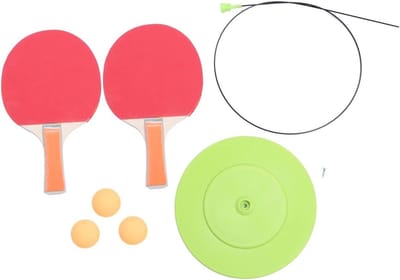 Tafeltennis Trainer - Oefenbal met Elastiek - Tafeltennis Oefenen - Geen Tafel Nodig - 20 x 25 x 1 cm