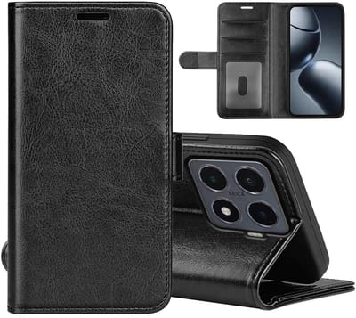 MobyDefend Hoesje - Geschikt voor Xiaomi 15T Pro - Wallet Book Case (Sluiting Achterkant) - Zwart