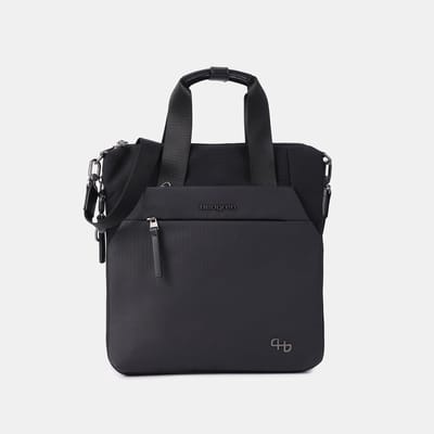 Hedgren ROKU verticale totebag 13 inch – Uitbreidbare werktas – RFID-bescherming – Gerecycled materiaal - Zwart
