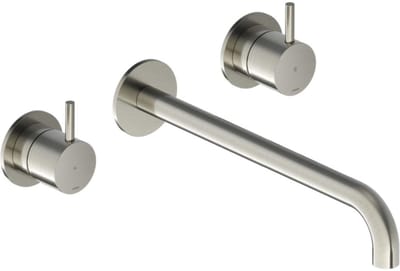 Hotbath Cobber - Wastafelmengkraan - zonder Waste - Laag - Geborsteld Nikkel - Inbouw - Nikkel - V04