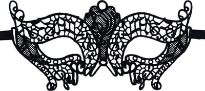 Miresa - Masker MM049 - Sexy kanten masker zwart voor cam of gemaskerd bal