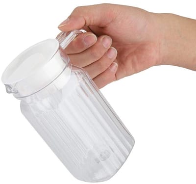 Dailygoods- Drankkan 500ml - Transparante Waterkan met Deksel - Hoogwaardig Acryl - Duurzaam Design - Geschikt voor Sap/Drankjes