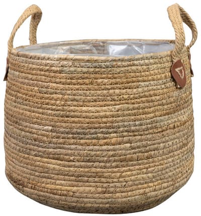Ter Steege Plantenmand voor Binnen Zeegras Beige-Bruin D 27 cm H 22 cm Opening 24 cm