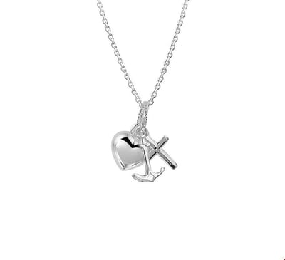 Zilveren Collier geloof 1019666