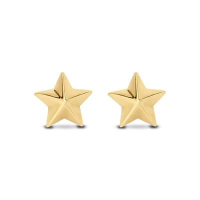 New Bling Goud 9NBG-0042 - Oorknop Ster - Bewerkt - 5mm - Goud