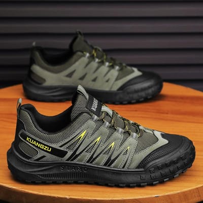 Nieuwe Ademende Mesh Beschermende Schoenen voor de Lente Dunne Vuilafstotende Ademende Trendy All-Matching Outdoor Klimschoenen 44 gray