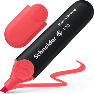 Schneider tekstmarker - Job 150 - rood - markeerstift - S-1502