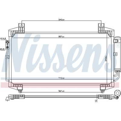 Condensator, airconditioning NISSENS 940936