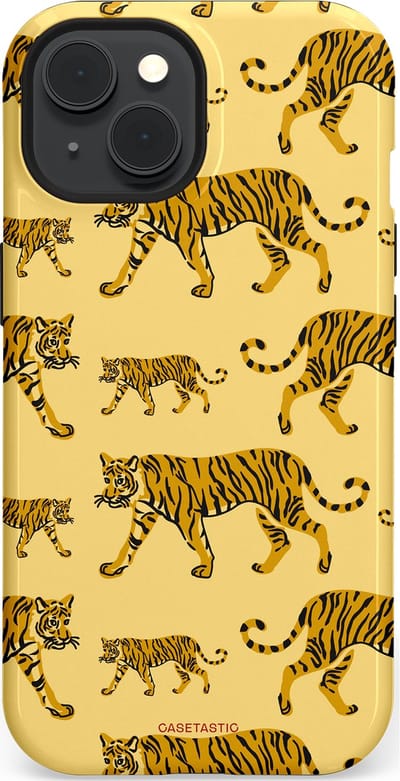 Casetastic Hoesje Geschikt voor Apple iPhone 15 Magsafe - Stijlvolle Beschermende Duo-layer Case - Streep van de natuur
