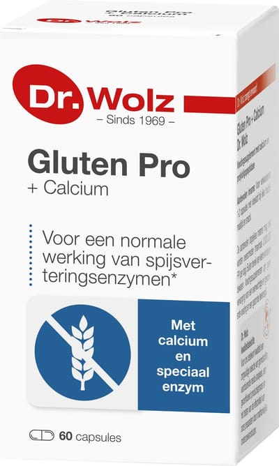 Dr. Wolz - Gluten Pro - Enzym om gluten restanten af te breken - Supplement bij gluten dieet