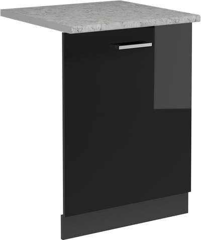 Vicco R-Line Vaatwasserfrontpaneel – 60 cm, WB Marmer Zwart hoogglans