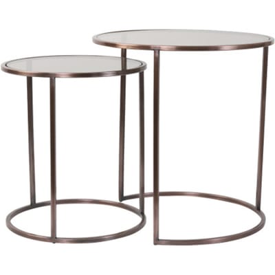 Light & Living bijzettafel duarte Ø50x52cm - set van 2