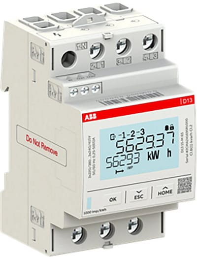 ABB Componenten elektriciteitsmeter - ABB Componenten kWh meter 65A 3-fase digitaal MID (D13 15-M 65)