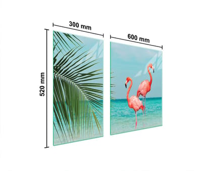 TMK ArtDeko Serie - Staartbescherming - 90x52 cm - Flaming - Hartglas