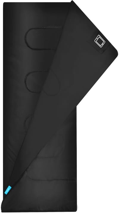 Spokey COZY Slaapzak - Zwart - 180 x 75 cm - Hollowfibre vulling - Waterafstotend polyester 170T - Gewicht 850 g