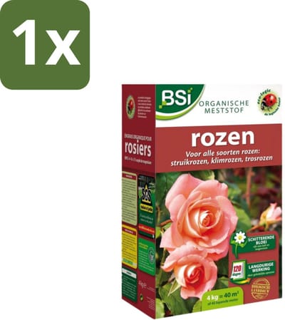 BSI – Rozen Meststof – Rijke Bloei & Sterke Groei – 4 kg (40 m²) - 1 stuk