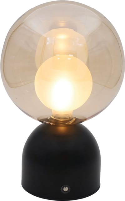 Luxus Europe - Tafellamp Touch Lina Zwart - Draadloze LED Tafellamp Binnen - USB-C Oplaadbaar - Touchbediening - Dimbaar - 3 Lichtkleuren