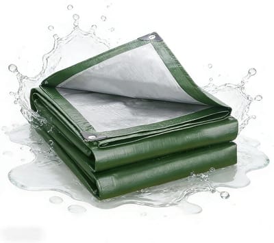 Dekzeil Voor Buiten 150 x 220 cm Waterdicht en Scheurvast Afdekzeil, Waterdicht Versterkte Randen Voor Tuinmeubelen, Hout, Auto, Boot, Zwembad, Dakv, Leger Groen