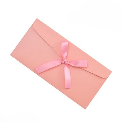 Set van 10 rustieke, kleurrijke enveloppen met elegante zijden strikken – perfect voor trouwuitnodigingen, verjaardagskaarten, feestaankondigingen en knutselprojecten, 22x11 cm, roze