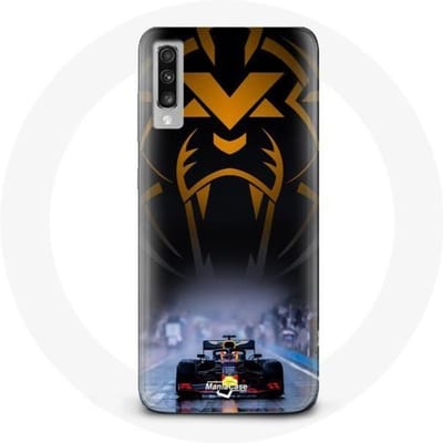 Hoesje voor Samsung Galaxy A50 Formule 1 Sebastian Vettel F1 Racing Driver Zwart