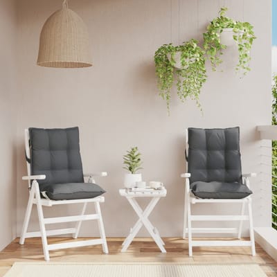 vidaXL - Stoelkussens - 2 - st - lage - rug - oxford - stof - antracietkleurig