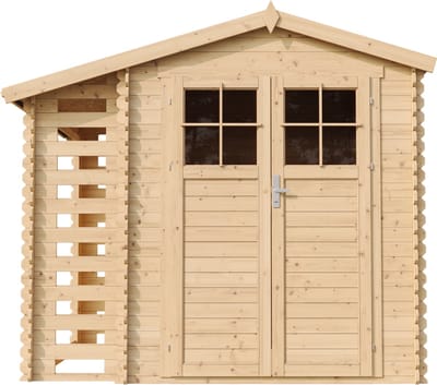 Timbela M386F - Houten tuinhuis-brandhoutschuurtje - 4,33 m² - 206x272xH218 cm - zonder vloer