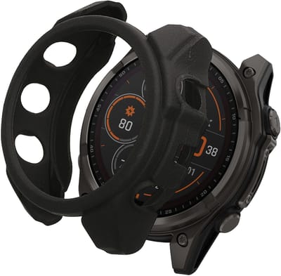 kwmobile Beschermhoes voor Garmin Fenix 8 47mm - Fitness Tracker Case van TPU - Soft Smartwatch Case - zwart