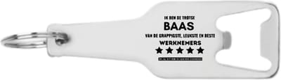 Akyol - ik ben de trotse baas flesopener - Baas - werkgever - collega - werknemer - cadeau - 105 x 25mm