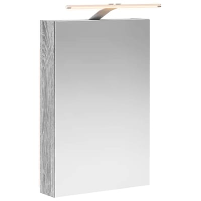 vidaXL - Badkamerspiegelkast - Grijs - Sonoma - 40 - x - 10,5 - x - 60,5 - cm