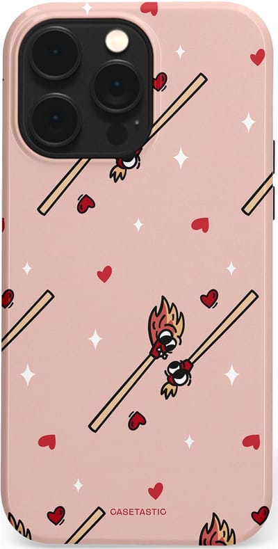 Casetastic Hoesje Geschikt voor Apple iPhone 14 Pro Max Magsafe - Stijlvolle Beschermende Duo-layer Case - Vurige liefde