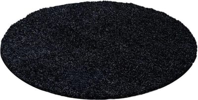 Hoogpolig vloerkleed Life - antraciet - rond 80 cm