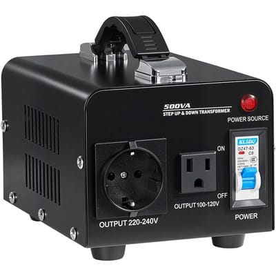 Transformateur Convertisseur de Tension 500VA Élévateur/Abaisseur 110V vers 220V/220V vers 110V