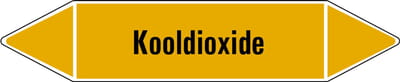 Kooldioxide leidingmarkering op vel 179 x 37 mm - 5 per vel