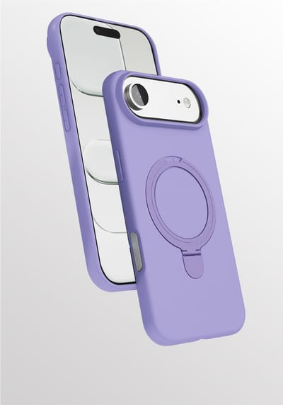 Hoesje Geschikt voor iPhone Air hoesje zacht siliconen Lila - Liquid Backcover ring hoesje Geschikt voor Magsafe