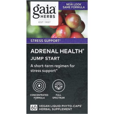 Gaia Herbs, Adrenal Health®, Quick Start, 60 Vegan Vloeibare Fyto-Capsules