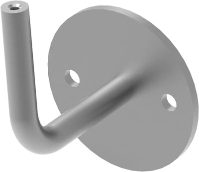 Leuninghouder Wandmontage - Roestvrij Staal - Trappen Stabiliseren - AISI 304 Kwaliteit - 1 Millimeter - Zilver