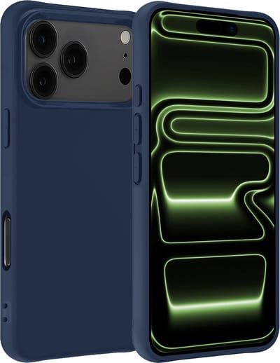 Hoesje Geschikt voor Apple iPhone 17 Pro Max / 18 Pro Max - Sterk & Shockproof - Hoes Cover - Siliconen Case - Donkerblauw
