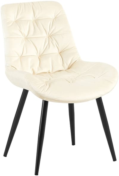CLP Rossford Eetkamerstoel - klassiek - met rugleuning - velvet - fluweel - Fluweel/creme
