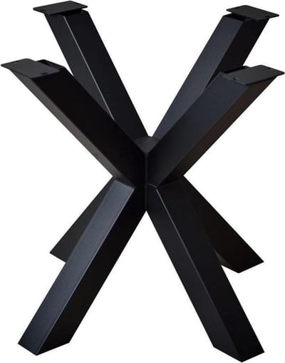 FLE - Stalen matrix zwart spinpoot 80 bij 80 cm en hoogte 72 cm (koker 8 x 8 cm)
