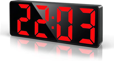 Digitale wekker met snoer – Wekker digitaal – Slaapkamer – Nachtkastje – LED wekker – Tafeklok – Alarmklok – Bedside clock – Klok met stroomkabel
