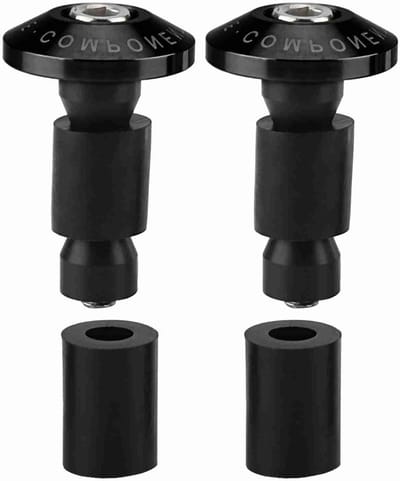 Motorfiets Stuurtoppen 7/8 22mm, Universele Grip Eindpluggen voor Racing en Off-Road ATV, Zwart