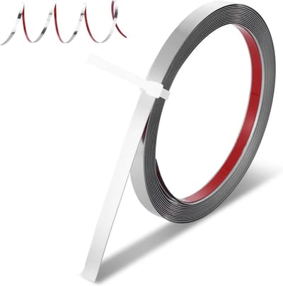 Zelfklevende Flexibele Metalen Band van 1 cm Breed, Roestvrijstalen Plinten voor Wanddecoratie, Spiegelstrips voor Thuisinrichting en Achtergrondwanden