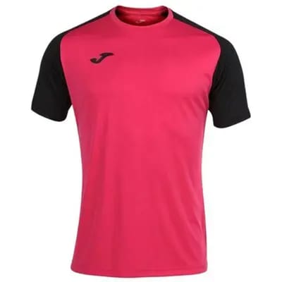 Joma Academy IV Shirt Korte Mouw Kinderen - Raspberry / Zwart | Maat: 96-104