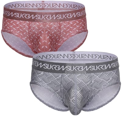 SUKREW Apex Brief Multipack 1x Diamond + 1x Checker - MAAT XS - Heren Ondergoed - Slip voor Man - Mannen Brief