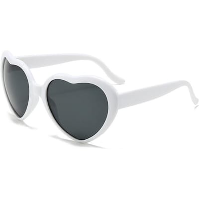 Lunettes de soleil tendance pour femmes, effet cœur. Regardez la lumière se transformer en cœur la nuit. 1PC